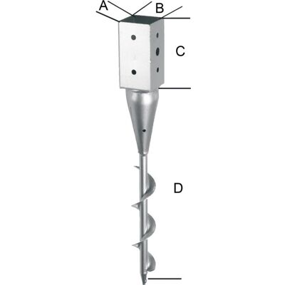 E-NORMpro Einschraubbodenhülse 71x650mm - Bodenhülse E-NORMpro Einschraubbodenhülse 71x650mm - Bodenhülse