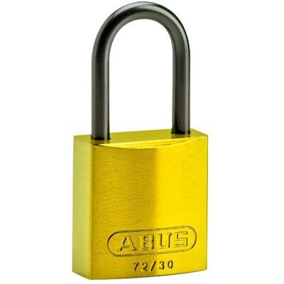 Brady, Vorhängeschloss, Kompaktes Aluminiumvorhängeschloss, Gelb, 40 mm Bügelhöhe, Bügel aus Aluminium, Bügeldurchme Brady, Vorhängeschloss, Kompaktes Aluminiumvorhängeschloss, Gelb, 40 mm Bügelhöhe, Bügel aus Aluminium, Bügeldurchme