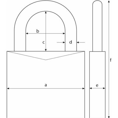 Abus Vorhängeschloss 155/20 Aluminium - Vorhängeschloss Abus Vorhängeschloss 155/20 Aluminium - Vorhängeschloss