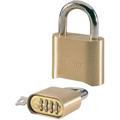 Master Lock, Vorhängeschloss, 52 mm breites Excell Vorhngeschloss aus beschichtetem Stahl mit 51 mm langem Bgel Master Lock, Vorhängeschloss, 52 mm breites Excell Vorhngeschloss aus beschichtetem Stahl mit 51 mm langem Bgel