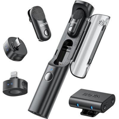 Boya Magic-02 Al-Powered Transformable Wireless Microphone, Mikrofon Boya Magic-02 Al-Powered Transformable Wireless Microphone, Mikrofon