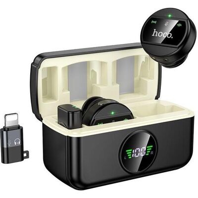 Hoco Other Computer Accessory Wireless microphones 2in1 Lightning / USB C L22 black, Mikrofon Hoco Other Computer Accessory Wireless microphones 2in1 Lightning / USB C L22 black, Mikrofon