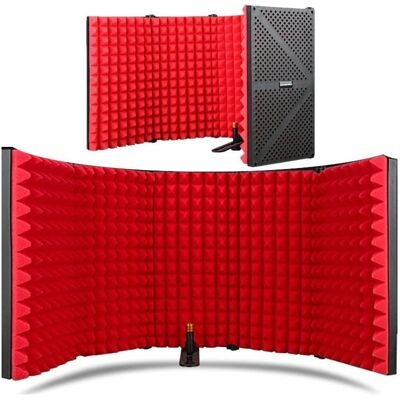 Mozo Game Akustische Kabine für das Mikrofon, Zubehör Gaming Möbel, Schwarz, Rot Mozo Game Akustische Kabine für das Mikrofon, Zubehör Gaming Möbel, Schwarz, Rot