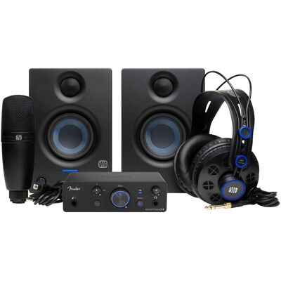 Fender Quantum Complete Bundle, Audio Interface, Blau, Schwarz Fender Quantum Complete Bundle, Audio Interface, Blau, Schwarz