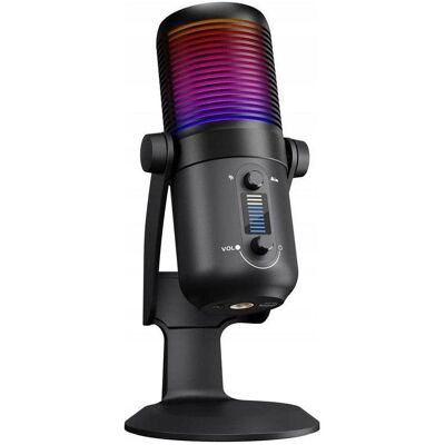 Rampage Diyez schwarz / Tischmikrofon / kapazitiv / Mini Jack 3,5 mm / USB-C, Mikrofon Rampage Diyez schwarz / Tischmikrofon / kapazitiv / Mini Jack 3,5 mm / USB-C, Mikrofon
