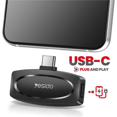 Yesido KR13 MEMS-Mikrofon, 2 Stück, mit Clip, USB-C-Anschluss, kabellos, 2,4 GHz, SCHWARZ, Mikrofon Yesido KR13 MEMS-Mikrofon, 2 Stück, mit Clip, USB-C-Anschluss, kabellos, 2,4 GHz, SCHWARZ, Mikrofon