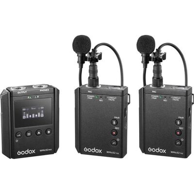 Godox WMicS2 Kit 2 UHF Wireless Microphone System, Mikrofon Godox WMicS2 Kit 2 UHF Wireless Microphone System, Mikrofon