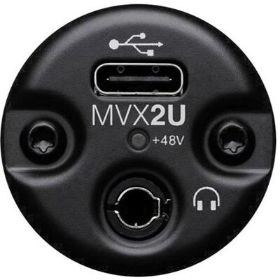 Shure MVX2U Gen 2 - USB-C-Mikrofon-Audio-Interface, mit DSP (USB), Audio Interface, Schwarz Shure MVX2U Gen 2 - USB-C-Mikrofon-Audio-Interface, mit DSP (USB), Audio Interface, Schwarz