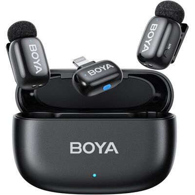 Boya Mini 2-03 (Black) 1x RX Lightning + 2x TX, Mikrofon Boya Mini 2-03 (Black) 1x RX Lightning + 2x TX, Mikrofon