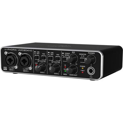 Behringer U-Phoria UMC204HD (USB), Audio Interface, Schwarz Behringer U-Phoria UMC204HD (USB), Audio Interface, Schwarz