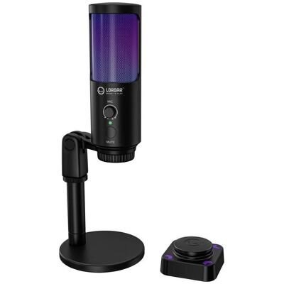 Lorgar Kopfhörer mit Mikrofon SMP40 RGB Schwarz, Mikrofon Lorgar Kopfhörer mit Mikrofon SMP40 RGB Schwarz, Mikrofon