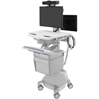 Ergotron Telemedicine - Wagen für 2 LCD-Displays / PC-Ausrüstung (offene Architektur), Notebookwagen, Grau Ergotron Telemedicine - Wagen für 2 LCD-Displays / PC-Ausrüstung (offene Architektur), Notebookwagen, Grau