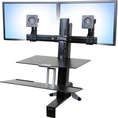 Ergotron tall-User Kit for WorkFit-S, WorkFit-A, WorkFit-C or WorkFit-T dual (24", 12.70 kg), Monitor Halterung, Schwarz Ergotron tall-User Kit for WorkFit-S, WorkFit-A, WorkFit-C or WorkFit-T dual (24", 12.70 kg), Monitor Halterung, Schwarz