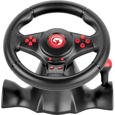 Marvo Lenkrad GT-903, Lenkrad mit Pedalen und Schalthebel, 16Tasten, USB, schwarz (PS3, PS4, Switch, Xbox 360, Xbox One S), Gaming Controller, Schwarz Marvo Lenkrad GT-903, Lenkrad mit Pedalen und Schalthebel, 16Tasten, USB, schwarz (PS3, PS4, Switch, Xbox 360, Xbox One S), Gaming Controller, Schwarz