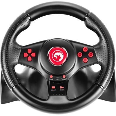 Marvo Lenkrad GT-903, Lenkrad mit Pedalen und Schalthebel, 16Tasten, USB, schwarz (PC), Gaming Controller, Schwarz Marvo Lenkrad GT-903, Lenkrad mit Pedalen und Schalthebel, 16Tasten, USB, schwarz (PC), Gaming Controller, Schwarz