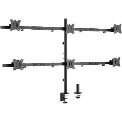 Equip Tischhalterung 17"-32"/ 6TFT je 7kg 360° (Tisch, 32", 7 kg), Monitor Halterung, Schwarz Equip Tischhalterung 17"-32"/ 6TFT je 7kg 360° (Tisch, 32", 7 kg), Monitor Halterung, Schwarz