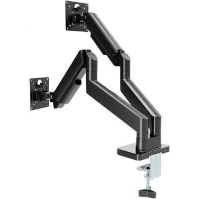 Gembird Schreibtisch montiert einstellbare Doppelmonitorarm 17 "-32" Schwarz (Tisch, 32", 10 kg), Monitor Halterung, Schwarz Gembird Schreibtisch montiert einstellbare Doppelmonitorarm 17 "-32" Schwarz (Tisch, 32", 10 kg), Monitor Halterung, Schwarz