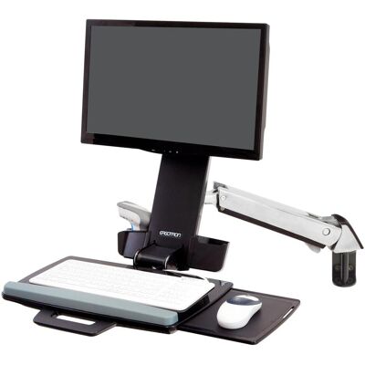 Ergotron Sv Sit Stand Combo Arm (Wand, 24", 13.20 kg), Monitor Halterung, Weiss Ergotron Sv Sit Stand Combo Arm (Wand, 24", 13.20 kg), Monitor Halterung, Weiss