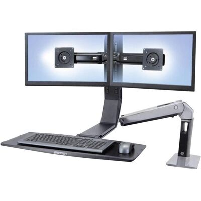 Ergotron Workfit-A Ii, Dual (Tisch, 22", 11.30 kg), Monitor Halterung, Schwarz Ergotron Workfit-A Ii, Dual (Tisch, 22", 11.30 kg), Monitor Halterung, Schwarz