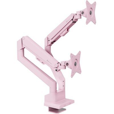 Arozzi TIS Alzare Neo Duo Gas pink (Tisch, 32", 9 kg), Monitor Halterung, Pink Arozzi TIS Alzare Neo Duo Gas pink (Tisch, 32", 9 kg), Monitor Halterung, Pink