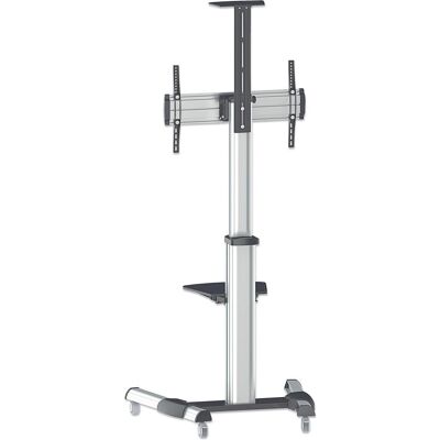 Manhattan Universal Multimedia TV-Ständer auf Rollen (Boden), Monitor Halterung, Schwarz, Silber Manhattan Universal Multimedia TV-Ständer auf Rollen (Boden), Monitor Halterung, Schwarz, Silber