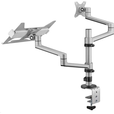 MonLines MTH016S Monitorhalter und Laptop Halterung mit Tischklemme, silber (Tisch, 32"), Monitor Halterung, Silber MonLines MTH016S Monitorhalter und Laptop Halterung mit Tischklemme, silber (Tisch, 32"), Monitor Halterung, Silber