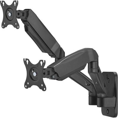 Maclean Wandhalterung für zwei Monitore 17-32" 9kg max mechanische Feder MC-988 (Wand, 32", 9 kg), Monitor Halterung, Schwarz Maclean Wandhalterung für zwei Monitore 17-32" 9kg max mechanische Feder MC-988 (Wand, 32", 9 kg), Monitor Halterung, Schwarz
