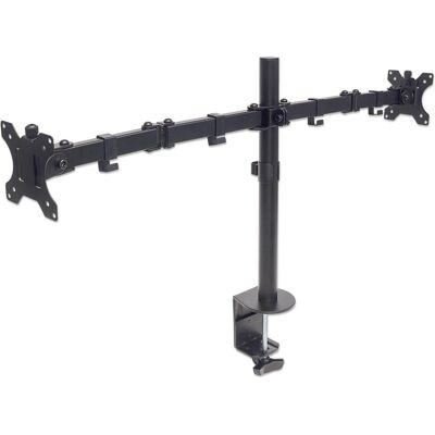 Manhattan Tischhalterung Monitorarm für zwei Displays 33 813 (Tisch, 32", 8 kg), Monitor Halterung, Schwarz Manhattan Tischhalterung Monitorarm für zwei Displays 33 813 (Tisch, 32", 8 kg), Monitor Halterung, Schwarz