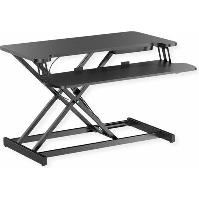 Value Sitz-Steh-Schreibtischaufsatz mit Tastaturablage, Monitor Erhöhung, Schwarz Value Sitz-Steh-Schreibtischaufsatz mit Tastaturablage, Monitor Erhöhung, Schwarz