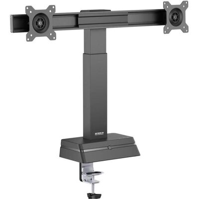 SpeaKa Professional SP-EMS-100 2fach Monitor-Standfuss 43.2 cm 17 (Tisch, 27", 10 kg), Monitor Halterung, Schwarz SpeaKa Professional SP-EMS-100 2fach Monitor-Standfuss 43.2 cm 17 (Tisch, 27", 10 kg), Monitor Halterung, Schwarz