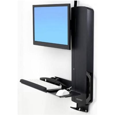 Ergotron Sit-Stand Vertical Lift, High Traffic Area - Befestigungskit (Wandmontage, Handg (Wand, 24", 13.60 kg), Monitor Halterung, Schwarz Ergotron Sit-Stand Vertical Lift, High Traffic Area - Befestigungskit (Wandmontage, Handg (Wand, 24", 13.60 kg), Monitor Halterung, Schwarz