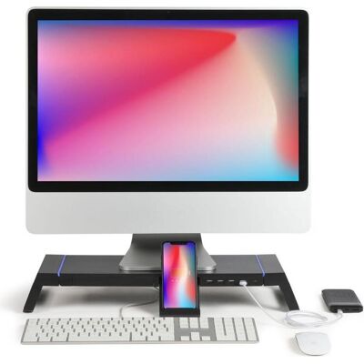 Livoo Monitorständer mit hub (Tisch), Monitor Halterung, Schwarz Livoo Monitorständer mit hub (Tisch), Monitor Halterung, Schwarz