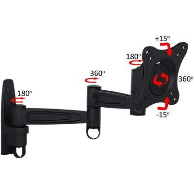 Multibrackets M VESA Flexarm 360 III Black 75 100 200 (Wand, 15 kg, 15" - 32"), TV Wandhalterung, Schwarz Multibrackets M VESA Flexarm 360 III Black 75 100 200 (Wand, 15 kg, 15" - 32"), TV Wandhalterung, Schwarz