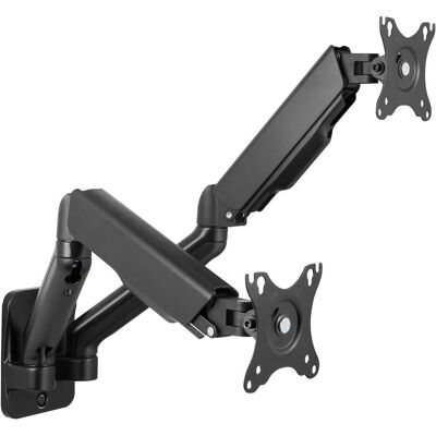 LogiLink BP0146 Dual Monitorius Wandhalterung 17-32 Zoll Gasfeder 90-540 mm (Wand, 32", 9 kg), Monitor Halterung, Schwarz LogiLink BP0146 Dual Monitorius Wandhalterung 17-32 Zoll Gasfeder 90-540 mm (Wand, 32", 9 kg), Monitor Halterung, Schwarz