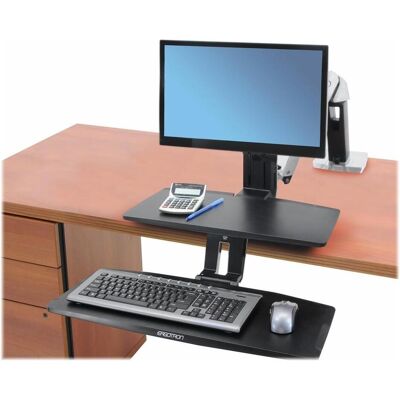 Ergotron desk stand, WorkFit-A, drop down LD, keyboard, LCD, adjustable, 24 inch lift (Tisch, 24", 9.10 kg), Monitor Halterung, Schwarz Ergotron desk stand, WorkFit-A, drop down LD, keyboard, LCD, adjustable, 24 inch lift (Tisch, 24", 9.10 kg), Monitor Halterung, Schwarz
