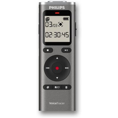 Philips DVT1170 (8 GB), Diktiergerät, Schwarz, Silber, Grau Philips DVT1170 (8 GB), Diktiergerät, Schwarz, Silber, Grau