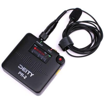 Deity PR-2 Stereo Pocket Recorder mit Lavalier Mic, Diktiergerät, Schwarz Deity PR-2 Stereo Pocket Recorder mit Lavalier Mic, Diktiergerät, Schwarz