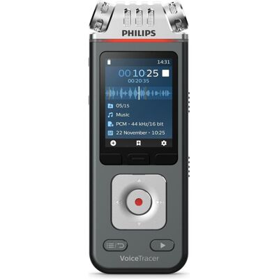 Philips DVT6115 (8 GB), Diktiergerät, Silber, Schwarz, Grau Philips DVT6115 (8 GB), Diktiergerät, Silber, Schwarz, Grau