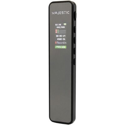 Majestic Neu VR-38 Interner Speicher Schwarz (16 GB), Diktiergerät, Schwarz Majestic Neu VR-38 Interner Speicher Schwarz (16 GB), Diktiergerät, Schwarz