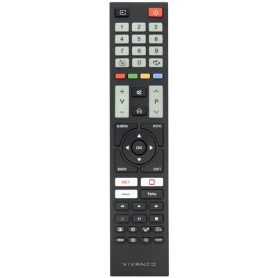 Vivanco Ersatz-Fernbedienung für Telefunken, Vestel TV (Universal Fernbedienung, Infrarot), Fernbedienung, Schwarz Vivanco Ersatz-Fernbedienung für Telefunken, Vestel TV (Universal Fernbedienung, Infrarot), Fernbedienung, Schwarz