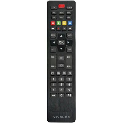 Vivanco 8 in 1 Universal Fernbedienung, schwarz (Universal Fernbedienung, Infrarot), Fernbedienung, Schwarz Vivanco 8 in 1 Universal Fernbedienung, schwarz (Universal Fernbedienung, Infrarot), Fernbedienung, Schwarz
