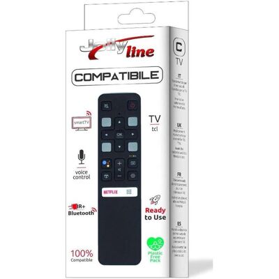 GBC RC802V ir+bt replacement remote control for TCL TV (Gerätespezifische Fernbedienung, Bluetooth, Infrarot), Fernbedienung, Schwarz GBC RC802V ir+bt replacement remote control for TCL TV (Gerätespezifische Fernbedienung, Bluetooth, Infrarot), Fernbedienung, Schwarz