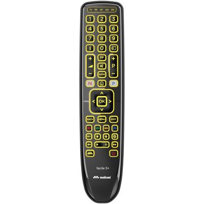 Meliconi Gumbody Facile 5+ DVD/Blu-ray-Fernbedienung, Home Audio System, Home Cinema System, Sk (Universal Fernbedienung, Infrarot), Fernbedienung, Schwarz Meliconi Gumbody Facile 5+ DVD/Blu-ray-Fernbedienung, Home Audio System, Home Cinema System, Sk (Universal Fernbedienung, Infrarot), Fernbedienung, Schwarz