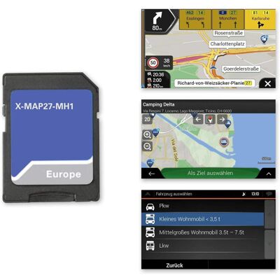 Xzent, Navigationsgerät, X-MAP27-MH1 Navigatie SD-kaart - camper software voor X-F270 en X-427 Xzent, Navigationsgerät, X-MAP27-MH1 Navigatie SD-kaart - camper software voor X-F270 en X-427