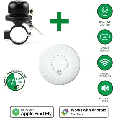 4smarts Standort-Finder SkyTag Duos mit Klingel f??r Fahrrad (Android, iOS), Tracker, Weiss, Schwarz 4smarts Standort-Finder SkyTag Duos mit Klingel f??r Fahrrad (Android, iOS), Tracker, Weiss, Schwarz
