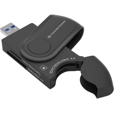 Conceptronic Card Reader USB3.0 2xSD,2xMicroSD sw (USB 3.0), Speicherkartenlesegerät, Schwarz Conceptronic Card Reader USB3.0 2xSD,2xMicroSD sw (USB 3.0), Speicherkartenlesegerät, Schwarz