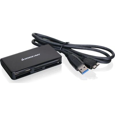 IOGear GFR381 Kartenleser USB 3.2 Gen 1 (3.1 Gen 1) (USB), Speicherkartenlesegerät, Schwarz IOGear GFR381 Kartenleser USB 3.2 Gen 1 (3.1 Gen 1) (USB), Speicherkartenlesegerät, Schwarz