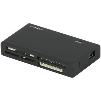 Vivanco USB Multi Card Reader (USB 2.0), Speicherkartenlesegerät, Schwarz Vivanco USB Multi Card Reader (USB 2.0), Speicherkartenlesegerät, Schwarz
