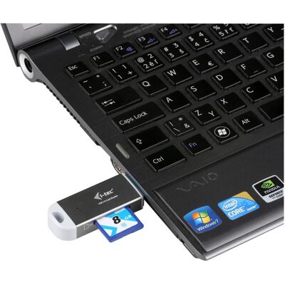 i-tec USB 3.0 Dual Card Reader (USB 3.0), Speicherkartenlesegerät, Grau i-tec USB 3.0 Dual Card Reader (USB 3.0), Speicherkartenlesegerät, Grau