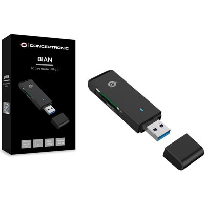 Conceptronic Bian Sd (USB), Speicherkartenlesegerät, Schwarz Conceptronic Bian Sd (USB), Speicherkartenlesegerät, Schwarz